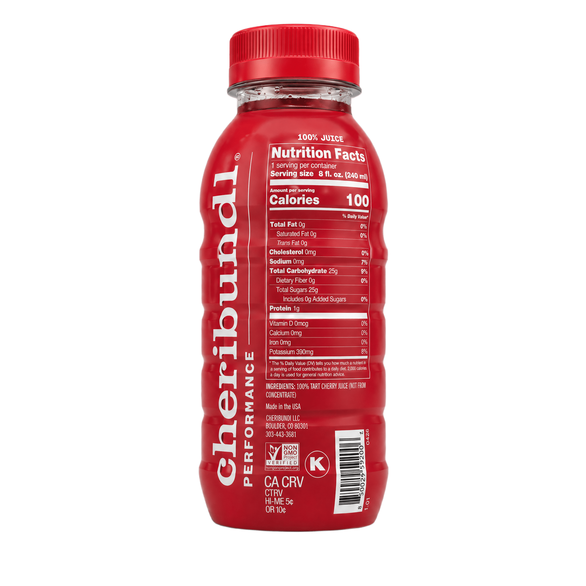Cheribundi Tart Cherry Juice, Natural Sleep & Immune Support, 8 fl oz, 1 Count