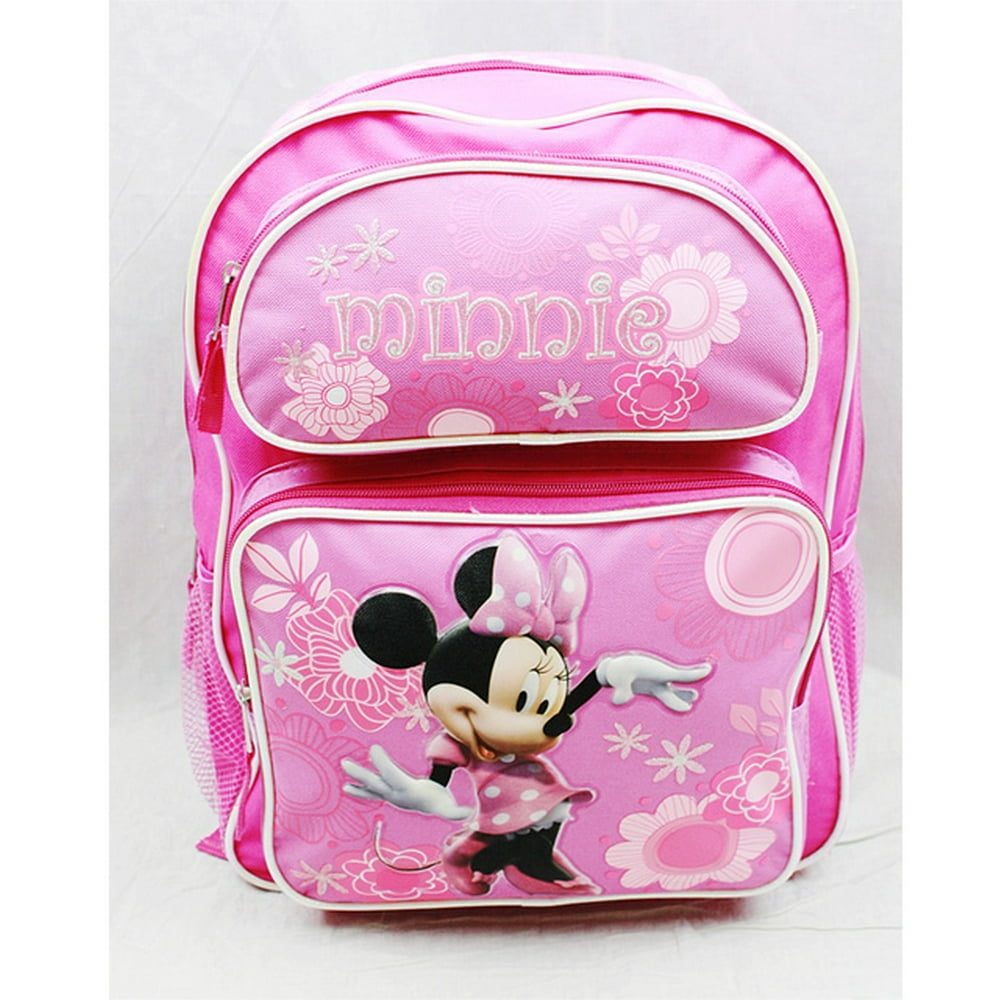 Backpack - Disney - Minnie Mouse - w/Flowers (Large School Bag) New ...