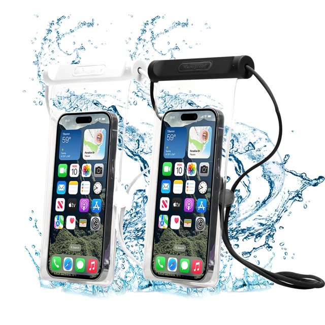 Fundas Impermeables para iPhone Universal Negro Blanco Pantalla Táctil Exterior Seaside Bolsa para T