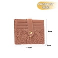 thumbnail image 2 of Monedero corto con hebilla bordada para mujer, cartera de retazos de gran capacidad, clip para billetes multitarjeta, 2 of 5