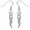 Clear, variant on Sterling Silver Shooting Star Dangle Earrings with Clear CZ