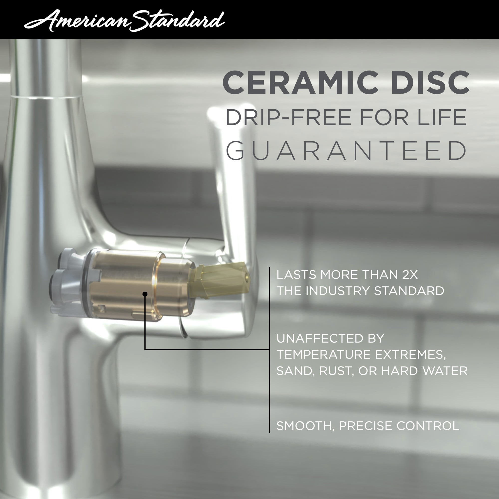 American Standard 7074.040 Colony Pro Single Handle Kitchen Faucet - Stainless Steel