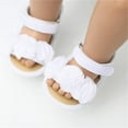thumbnail image 2 of Infant Baby Girls Summer Sandals with Flower Soft Sole Newborn Toddler First Walker Crib Dress Shoes, 2 of 6