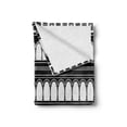 thumbnail image 2 of Retro Soft Flannel Fleece Throw Blanket, Stencil Artwork of Fantasy Colosseum Arch Historical Roman Architecture Theme, Cozy Plush for Indoor and Outdoor Use, 70" x 90", Black White, by Ambesonne, 2 of 6