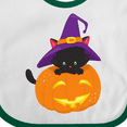 thumbnail image 4 of Inktastic Halloween Cat, Black Cat, Witch Hat, Pumpkin Boys or Girls Baby Bib, 4 of 4
