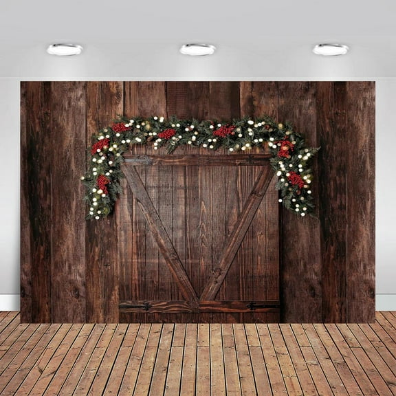 Christmas Backdrop Vinyl Photography Background Christmas Tree Gifts Toy Wood House Children Backdrops for Photo Studio