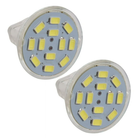 2X 6W GU4(MR11) LED Spotlight MR11 12 SMD 5730 570 DC 12V, White