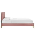 thumbnail image 2 of Modway Leah Chevron Tufted Performance Velvet King Platform Bed in Dusty Rose, 2 of 8