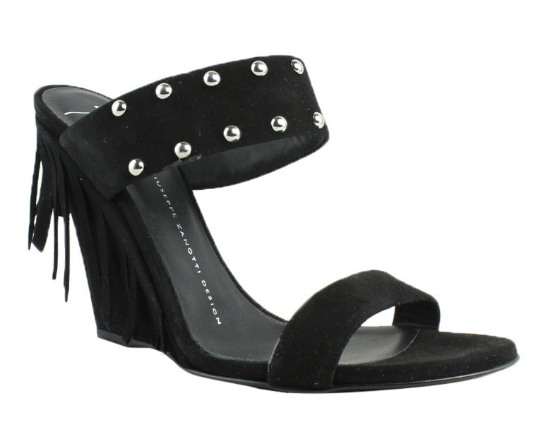 Giuseppe Zanotti Womens Black Slide Sandals Size 9.5 New Giuseppe Zanotti Womens Black Slide Sandals Size 9.5 New
