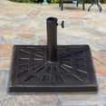thumbnail image 2 of Outsunny Base de Parasol de Patio Carrée de 33 Lb, Support de Parasol d'Extérieur en Résine, Support de Parasol de Marché pour Terrasse, Bronze, 2 of 10