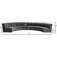 thumbnail image 4 of Meridian Furniture Infinity Gray Velvet 6pc. Modular Sectional, 4 of 4