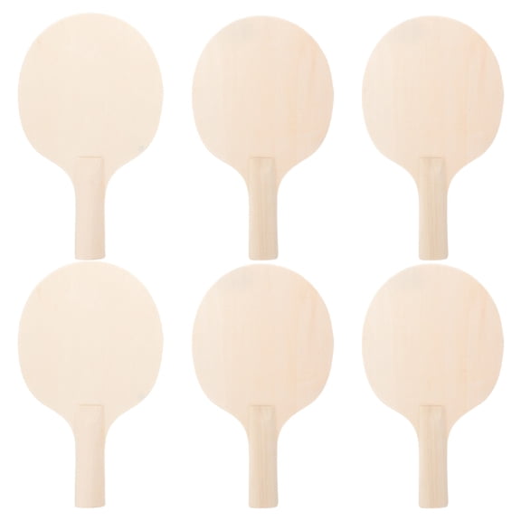 RENACLIPY 6-Pack Table Tennis Paddles Light Yellow Wood Training Set with Enhanced Shot Accuracy and Craftsmanship