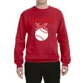thumbnail image 2 of Wild Bobby, Cute Baseball Mom Ribbon Gift, Mother's Day, Unisex Crewneck Graphic Sweatshirt, Red, Large, 2 of 3