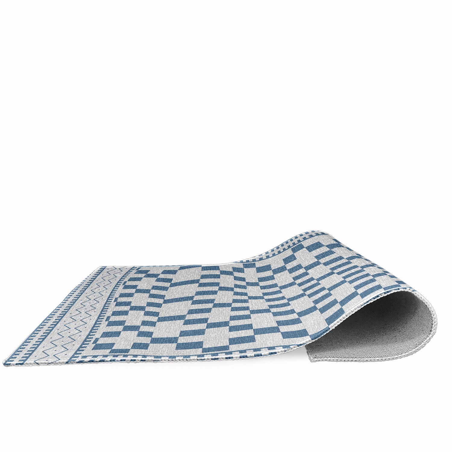 Simply Daisy 18" x 30" Chambray Cross and Squares Rug