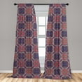 thumbnail image 5 of Ambesonne Ethnic Curtains, Tibet Flowers, Pair of 28"x95", Multicolor, 5 of 5