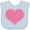 Blue, variant on Inktastic Pink Heart (Stitch Border) Girls Baby Bib