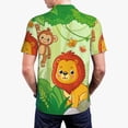 thumbnail image 6 of Wukai African Animals in the Jungle Men’s Polo Shirts,Quick-Dry Athletic Shirt,Classic Fit Shirts-Medium, 6 of 8