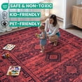 thumbnail image 6 of Bloom Rugs Washable Non-Slip 6' x 9' Rug - Red Traditional Bordered Area Rug for Living Room, Bedroom, Dining Room, and Kitchen - Exact size: 6' x 9', 6 of 9