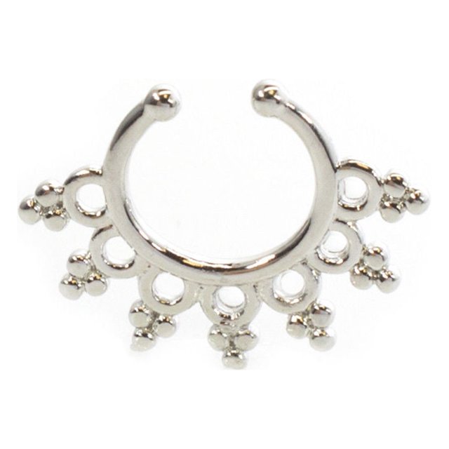 Cintre à Septum Bijoux avec Design Filigrane en Acier Chirurgical