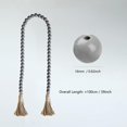 thumbnail image 2 of Minzimin Decor Wood Beads Garland Farmhouse Wall Hanging Decorations Natural Wooden Bead Tassel Decorative for Coffee Table Christmas and Prayer, 2 of 8