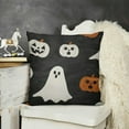 thumbnail image 2 of Halloween Cute Ghost Pumpkin Print Outdoor Decorative Throw Pillows Halloween Themed Pillowcases Linen Cushion Case Decor for Home Sofa Couch Bed, 2 of 5