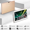 thumbnail image 5 of Tablet TOSCIDO 10 inch, 4GB RAM 64GB Storage, Octa-Core 1.6GHz Processor, Android 10.0, 5000mAh, Type C, GPS/WiFi/Bluetooth4.2, Keyboard/Mouse/Tablet Cover Include, Gold, 5 of 7
