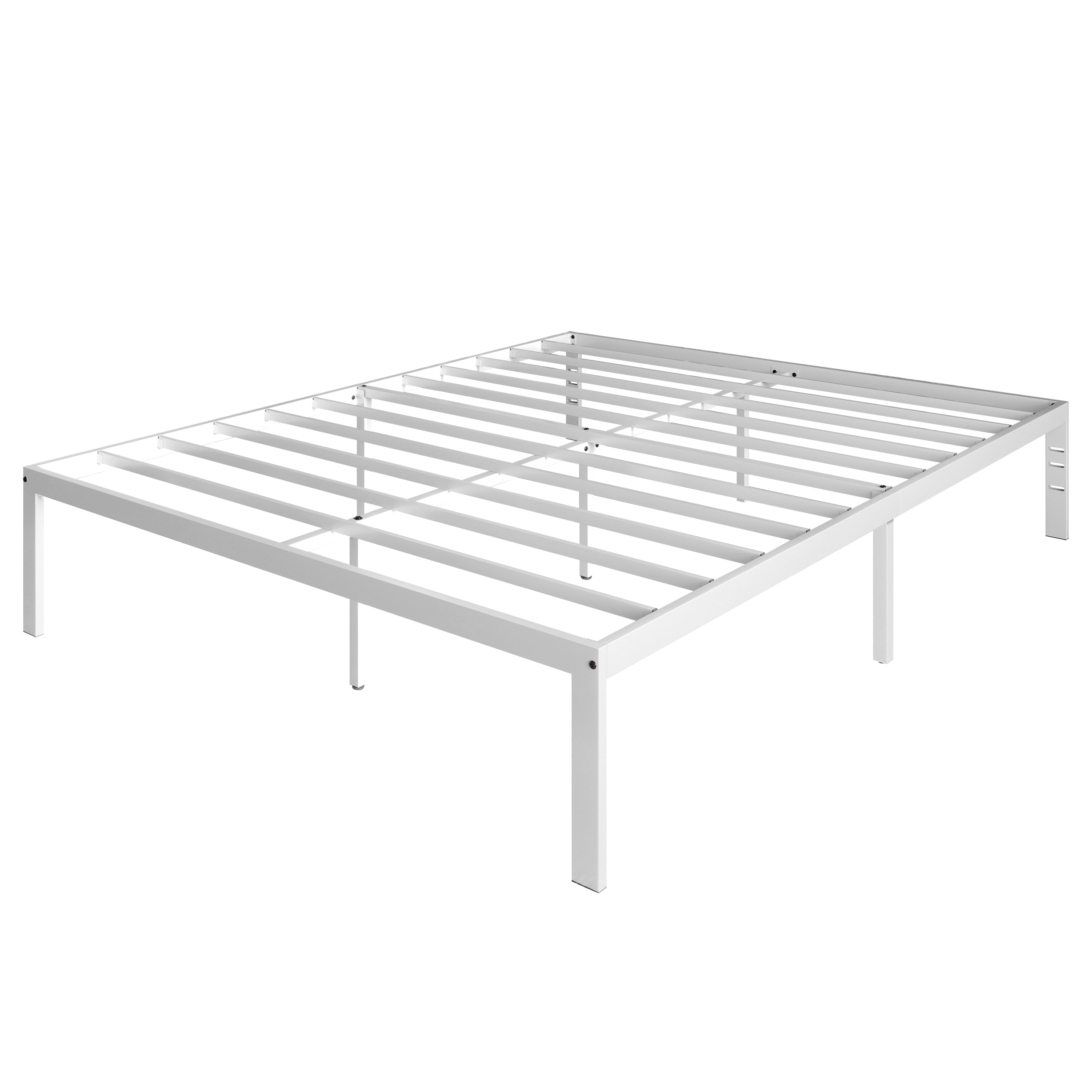 Castle Place Minimalist Metal Platform Bed Twin, White