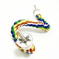 thumbnail image 4 of HEVIRGO Pet Bird Parrot Chewing Bar Swing Hanging Climbing Perch Cage Play Bite Toy Multi-color Cotton Rope + Metal, 4 of 8