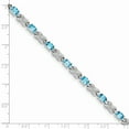 thumbnail image 2 of 925 Sterling Silver Blue Topaz Bracelet Gemstone, 2 of 6