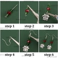 thumbnail image 2 of 1 Box 10 Sets Christmas Earring Making Kit Winter Charms Bulk Xmas Tree Snowflake Snowman Charm Fashion Earrings Glass Beads for Jewelry Making Kits Adult Beginner Starter DIY Craft Supplies, 2 of 9