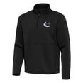 thumbnail image 2 of Men's Antigua Black Vancouver Canucks Twist Quarter-Zip Pullover Jacket, 2 of 3