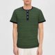 thumbnail image 1 of Tops para hombre, blusas y camisas de manga corta con cuello redondo para hombre, blusas casuales de moda para hombre con cuello redondo, medio botón, manga corta, blusas de poliéster para hombre, 1 of 6