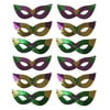 Purple, Green and Gold Sequin Mardi Gras Masks- 120 Pieces- Bulk Supply for Parties, Balls, and Parades!