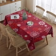 thumbnail image 2 of Merry Christmas Table Cloth Waterproof Spillproof Tablecolths Table Covers Christmas Tree Santa Claus Table Cover for Dining Kitchen Restaurant Birthday Rectangle,60x84inches, 2 of 5