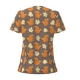 thumbnail image 4 of Naloa Squirrel And Maple Leaves Print T-Shirts Short Sleeve V Neck Tees for Women Fashion Tops Trendy Lightweight Soft Casual Summer Outfits Clothes, 4 of 5