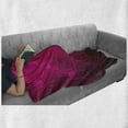 thumbnail image 6 of Magenta Soft Flannel Fleece Throw Blanket, Disc Shaped Fluid Dynamics with Circular Spherical Forms Whirls Rings Print Image, Cozy Plush for Indoor and Outdoor Use, 50" x 60", Magenta, by Ambesonne, 6 of 6