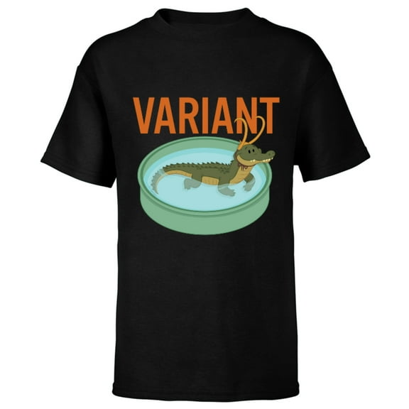 Marvel Loki Alligator Loki Variant Kiddie Pool - Short Sleeve T-Shirt for Kids – Customized-Black