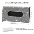 thumbnail image 2 of OTOSTAR Bling Bling Car Sun Visor Tissue Box Mask Holder, Pure Handmade Crystal Auto Napkin Box Holder PU Leather Backseat Paper Towel Box with 1 Tissue Refill (White), 2 of 8
