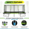 thumbnail image 3 of Machrus Upper Bounce - Mega 10' X 17' Gymnastics Style, Rectangular Trampoline Set with Premium Top-Ring Enclosure System - Green/Black, 3 of 6