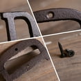 thumbnail image 4 of 3 inch Vintage Decorative Cast Iron Metal Alphabet Letters Wall Sign Hanging Address Name Sign Letter(W), 4 of 5