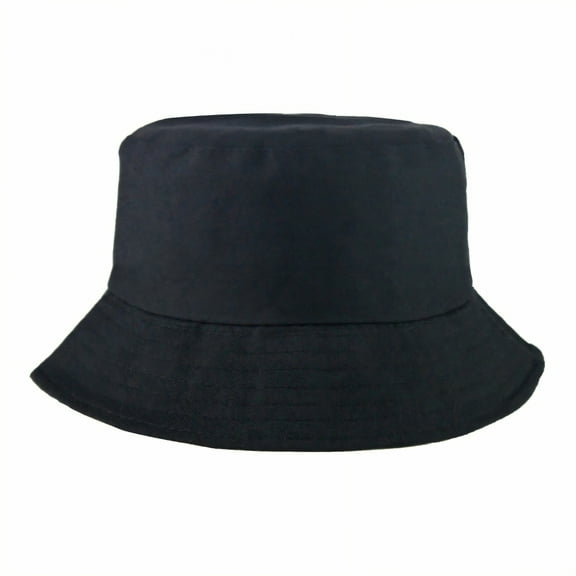 TELOLY Bucket Hat,Curved Brim Sun Protection Design Fishing Hat,Breathable Fabric Beach Hats for Women,Black,58cm