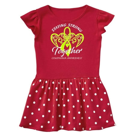 

Inktastic Lymphoma Awareness Staying Strong Together Gift Toddler Girl Dress