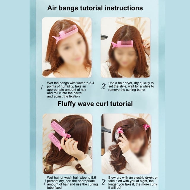 Hair Clips Volumizing Curling Bang Rollers Household Washable Reusable Plastic Heatless Hairpins Accessories 10PCS
