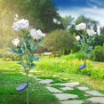 thumbnail image 4 of Luz LED Solar Rose Flower Lawn Stake Lamps Yard Art Garden Decor Blanco, 4 of 6