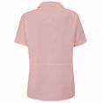 thumbnail image 6 of Jxximdong Button Down Shirts for Women, Women's Cotton and Linen Summer Casual Collar Short Sleeved Blouse, Pink Women's Blouses, 6 of 8