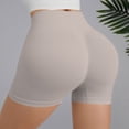 thumbnail image 4 of Gibobby Shorts Yoga Ropa deportiva para mujer, pantalones cortos deportivos para mujer, pantalones cortos deportivos de cintura ancha, pantalones de Yoga para mujer, deportes(Beige, S), 4 of 5