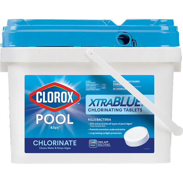 Clorox Pool&Spa Xtra Blue 3Inch Chlorinating Tablets, 25 lbs Walmart