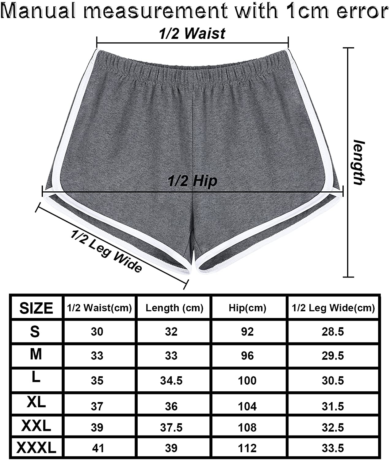 2 Pack Cotton Sport Shorts Yoga Dance Short Pants Summer Athletic Shorts,  Black, Dark Grey (XL) 