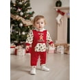 thumbnail image 5 of BemeyourBBs Newborn Baby Boys Girls Christmas Outfit Gingerbread Man Romper Christmas Long Sleeve Pocket Hooded Jumpsuit, 5 of 9