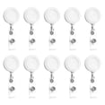 thumbnail image 2 of YAOMOBB Moulinet de Badge Extensible Ensemble de Moulinets de Badge Rétractables 10 Pcs Pivotement à 360 Degrés Pinces de Badge de Travail Support Élastique Pinces de Moulinet, 2 of 6